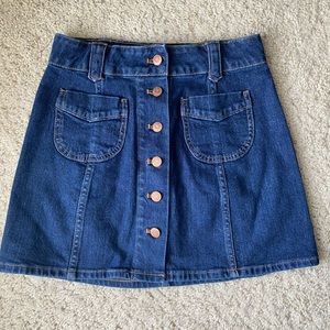 Madewell A line denim skirt